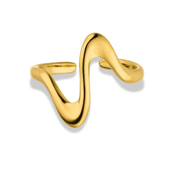 Sweet Meltdown Ring 14K Vergoldet - GOLD