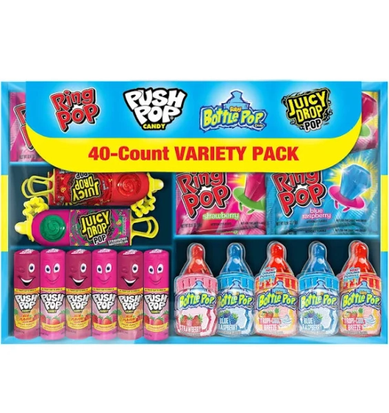 Bazooka Candy Brands Variety Pack Lollipop