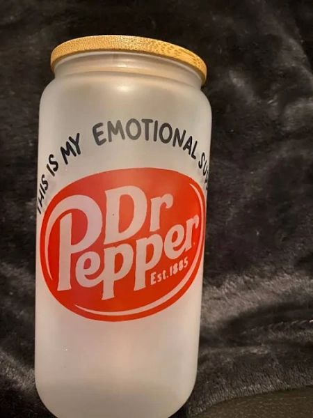 Dr Pepper glass cup
