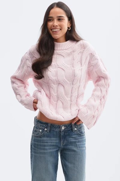 Chunky knitted cable sweater
