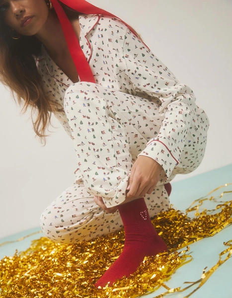 Pijama de Natal, Mulher, Branco