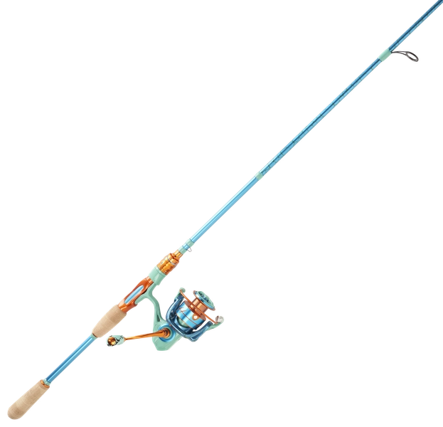 Bass Pro Shops Prodigy Spinning Combo in Teal/Orange - 7' - Medium