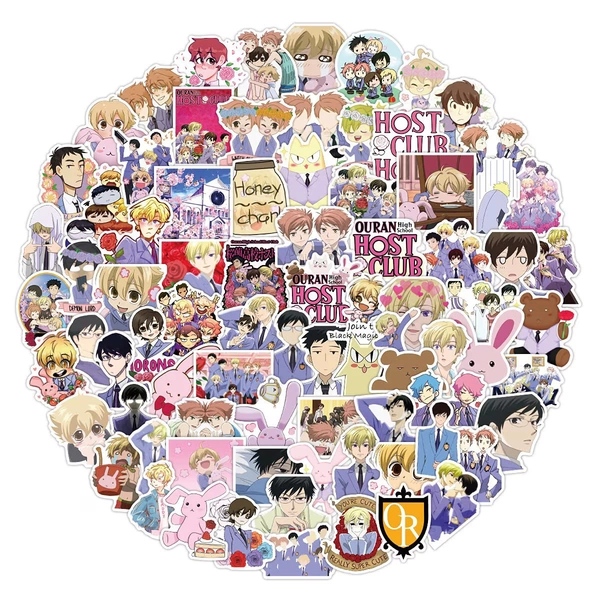 Ouran Host Club Stickers, stickers for water bottles, hydroflask stickers, laptop stickers, stickers pack