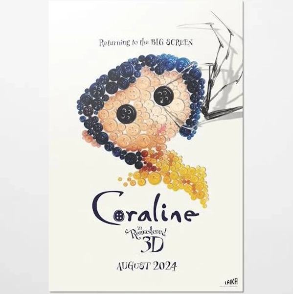 Coraline Button Art Anniversary Poster