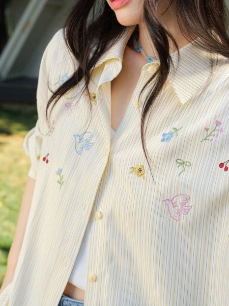 Spring Garden Embroidered Blouse