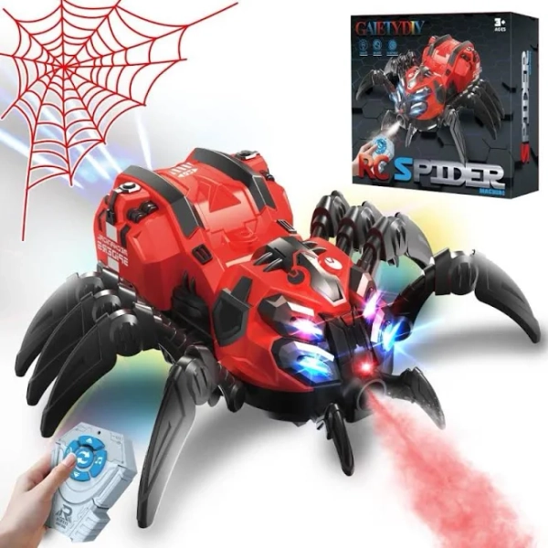 Toys for Boys 4-6, 5-7, 8-12+, Remote Control Robot Toy with 2.4 GHz Remote Controller, RC Robot with Spray/Lights/Music, Realistic Gift for Kids Boys