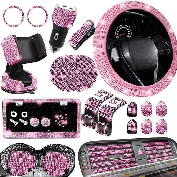 Saker® 27-Piece Bling Car Accessories Set