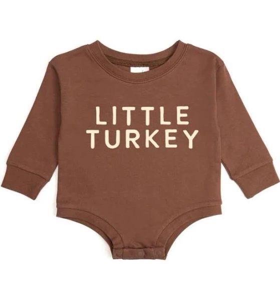 Sweet Wink Baby Boys Turkey Thanksgiving Long Sleeve Romper