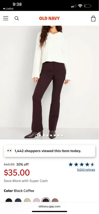 High-Waisted Pixie Flare Pants