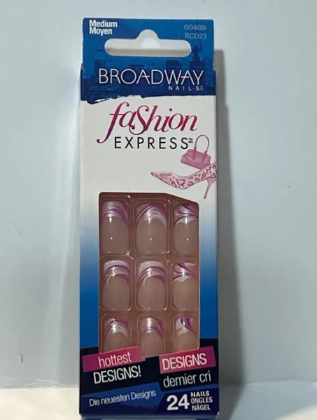 Kiss Broadway Fashion Express Glue-On Manicure Nails
