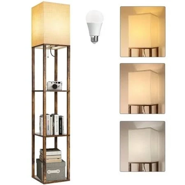 Floor Lamp with Shelves