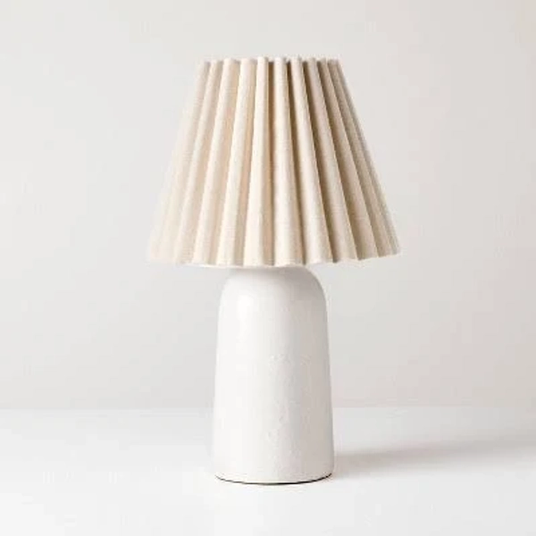 Hearth & Hand with Magnolia Ceramic Lamp with Scallop Shade