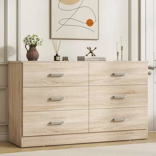 Winkalon 6 Drawer Oak Double Dresser