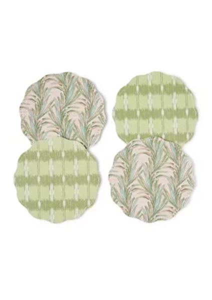Scallop Reversible Palm Print Coasters
