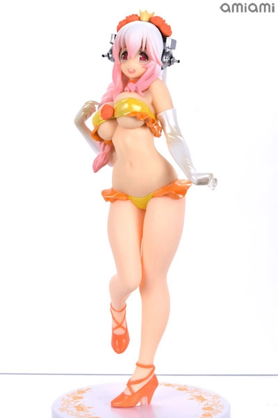 (Pre-owned ITEM:B/BOX:B)Super Sonico Concept Figure Summer Princess Orange (Game-prize)(Released)