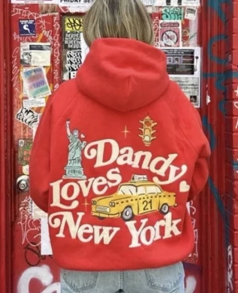 Size S Red Dandy Worldwide New York Oversized Lux Hoodie ️