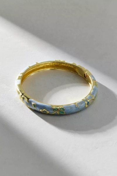 Jane Enameled Floral Bangle Bracelet