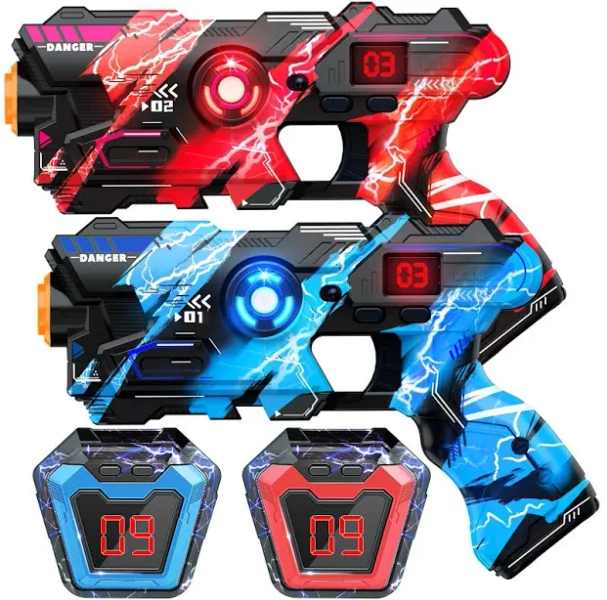 Laser Tag Guns Set of 2 with Digital Led Score Display Vests