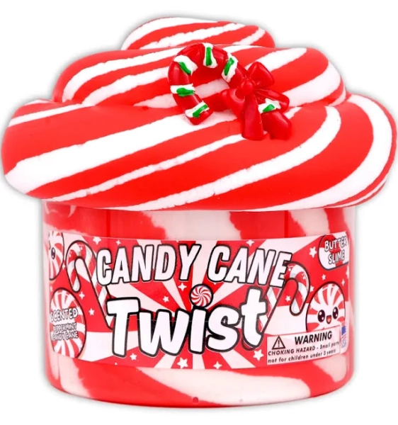 Dope Slimes Candy Cane Twist Slime
