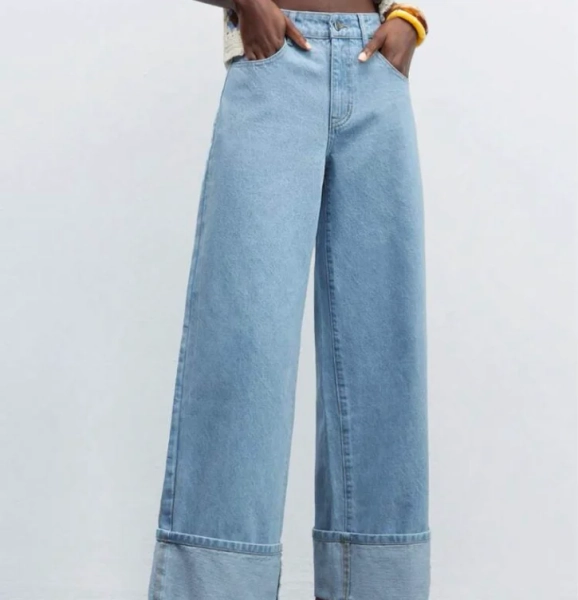 Maija Women's Autumn Casual Low Waist Wide Leg Jeans, Versatile For Urban Commute, Business, Casual Wear, Office, Party