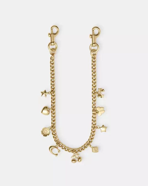 Gold/Gold Charm Chain Strap