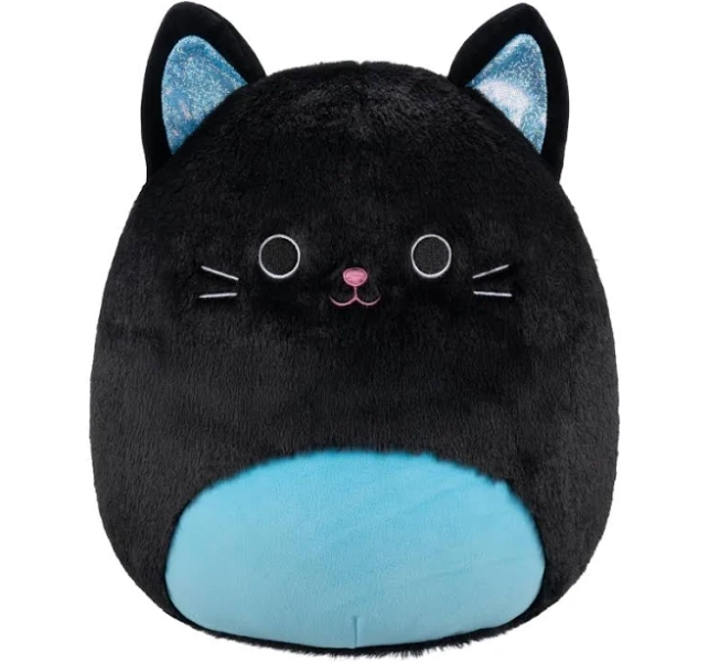 Squishmallows FuzzAMallow Official 12 inch Eponine the Black Cat