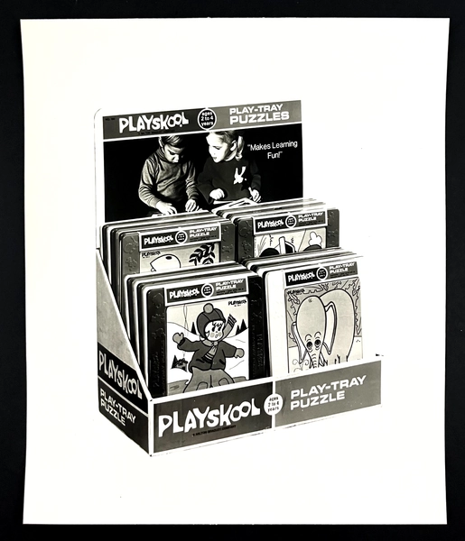 1970s PlaySkool Play-Tray Puzzles Milton Bradley Toys Games Vintage Photo