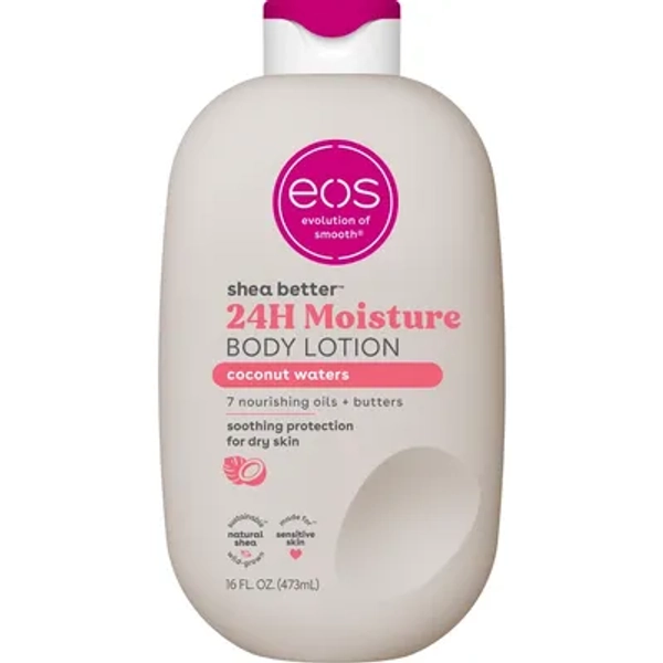 eos Shea Better 24H Moisture Body Lotion - Coconut Waters - 16 fl oz: Hypoallergenic, Paraben-Free, Whole Body