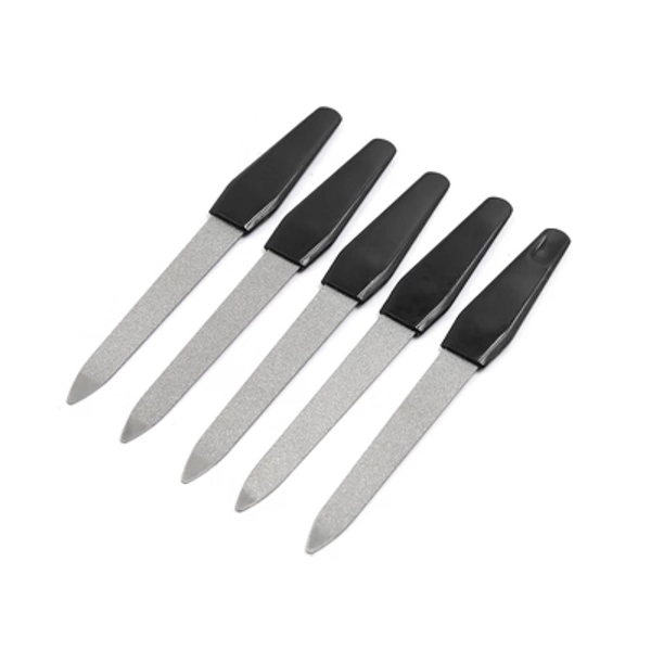 Unique Bargains Plastic Handle Metal Dual Sided Nail Sanding Tool 5 Pcs