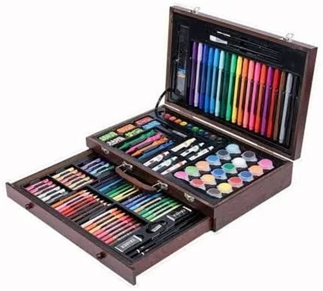 123-Pack Deluxe Wooden Art Supplies