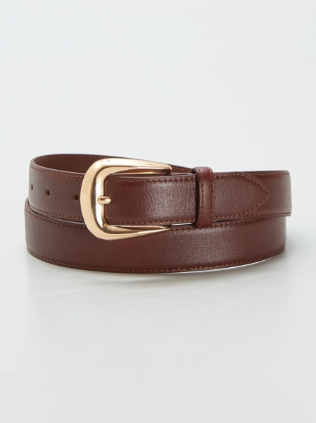 Ceinture basique en cuir - Marron - Femme - 15.00€ - Kiabi