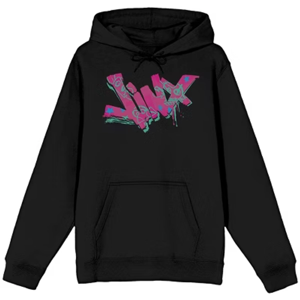 Arcane Jinx Upside-Down Triangle Frame Adult Black Long Sleeve Hooded Sweatshirt