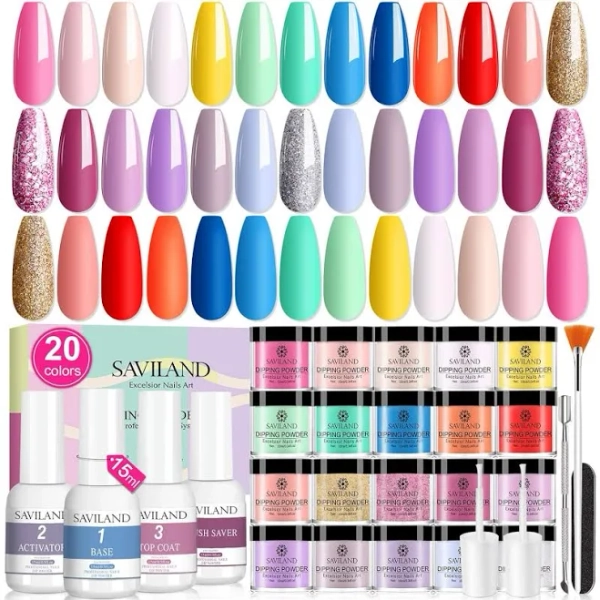 Women's 20 Colors Dip Powder Nail Kit Starter