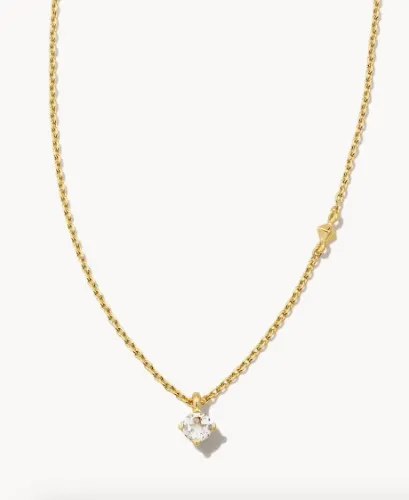 Maisie 18k Gold Vermeil Pendant Necklace in White Topaz