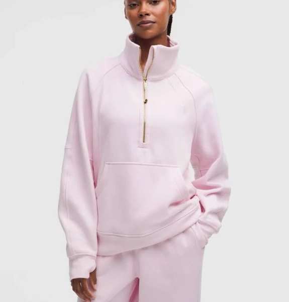 lululemon Women's Scuba Oversized Funnel-Neck Half Zip Long - Size XS/S | Pink