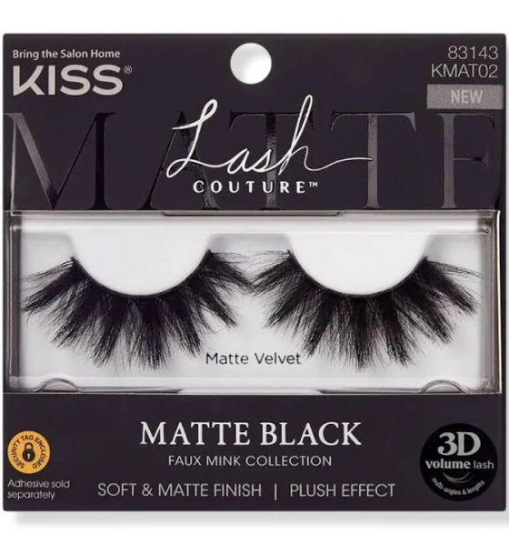 KISS Lash Couture Faux Mink Matte Black False Eyelash