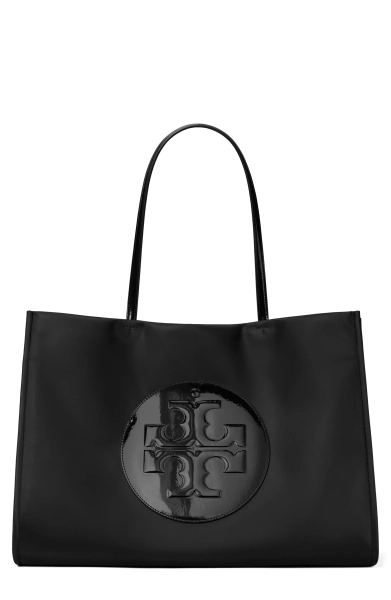 Ella Patent Nylon Tote