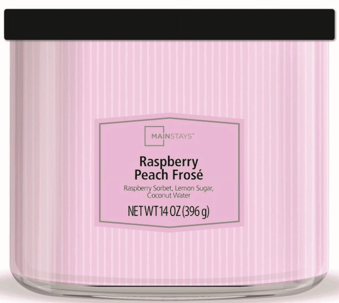 Mainstays 3-Wick Raspberry Peach Frose Candle with Textured Wrap, 14 oz - Walmart.com