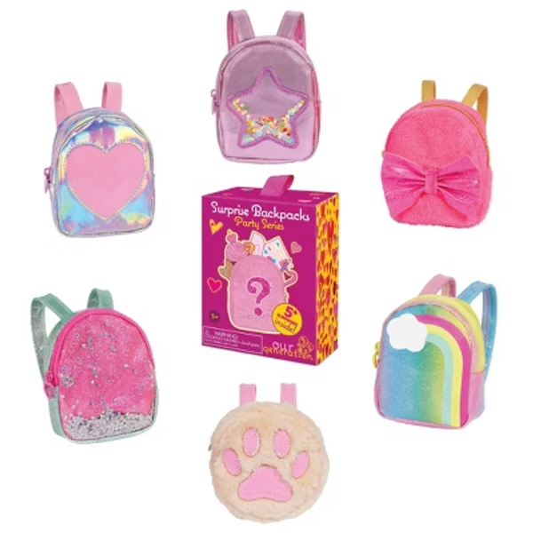 Our Generation Surprise Backpack Party Series – 1 of 6 Collectible School Bags Accessories for 18'' Dolls