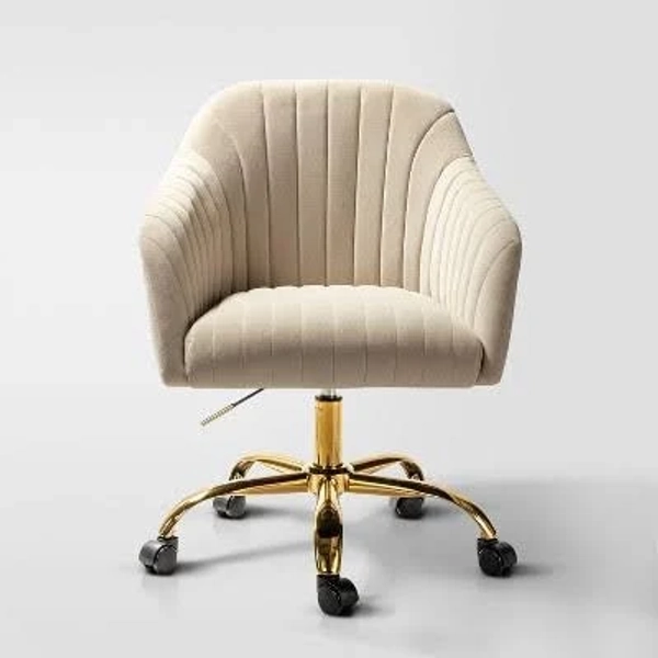 Karat Home Alex Velvet Height-Adjustable Swivel Task Office Chair