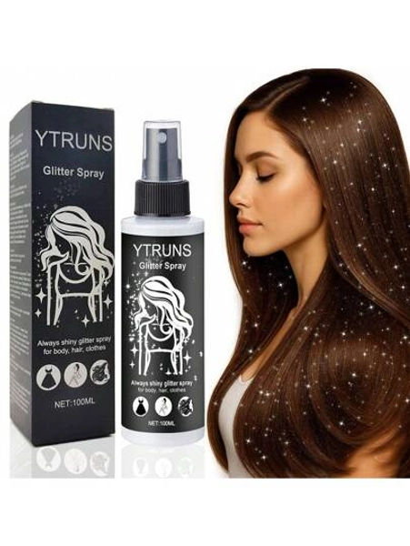 Ytruns 100ml Highlight Glitter Spray, Can Be Used For Body/Hair/Clothes