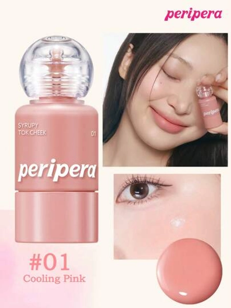 Жидкие румяна для щёк с эффектом сияния (тон: 1) (Peripera SYRUPY TOK CHEEK Liquid Blush) SYRUPY TOK CHEEK Liquid Blush (shade: 1, Peripera)