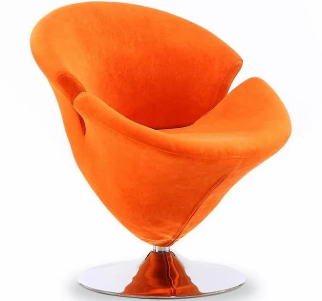 Manhattan Comfort Tulip Velvet Swivel Accent Chair