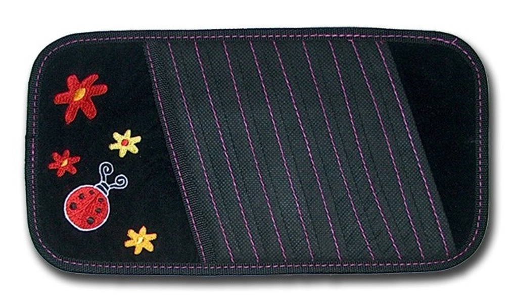 1PC LADYBUG W/ FLOWERS CD VISOR 