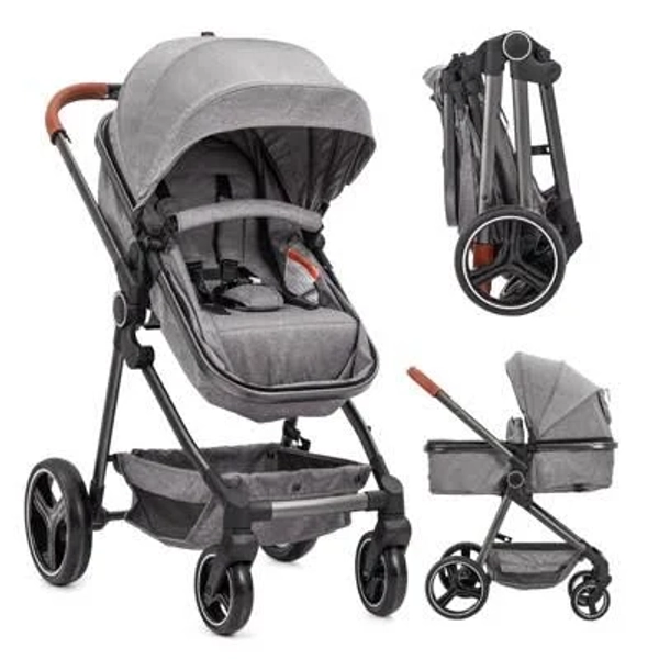 Bassinet Lightweight Baby Stroller with Umbrella and Reversible Seat