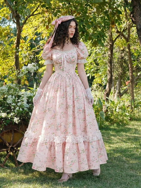 floral pink dress