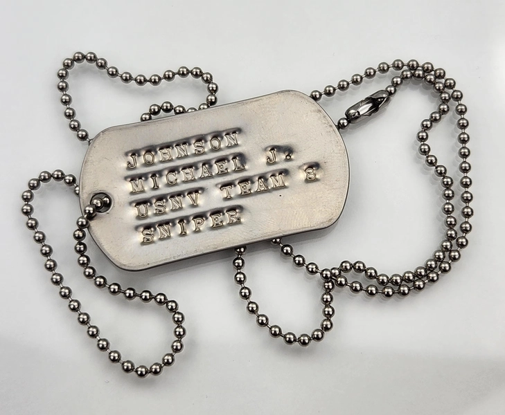 Custom Stamped WW2 Dog Tag, Personalized Stainless Steel Necklace