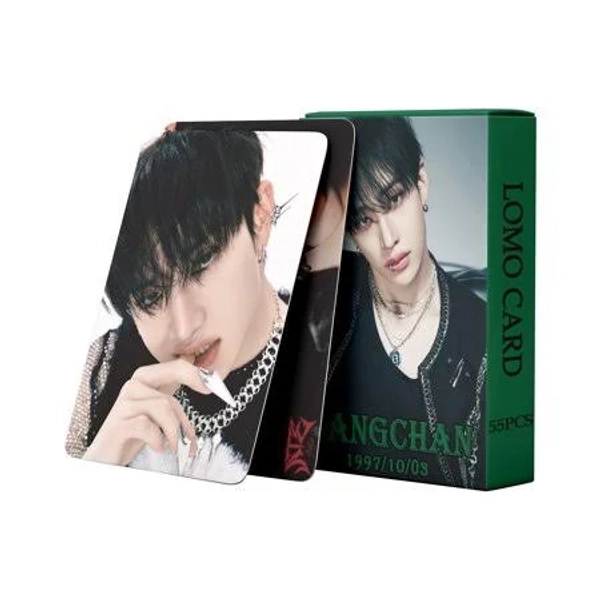 Stray Kids -skzoo 55pcs K-Pop Photo Cards Set for Fans, High-Quality Lomo Card Collection, Durable Glossy Finish, Portable Size, Gift Box Included,
