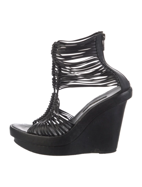 Leather T-Strap Pumps