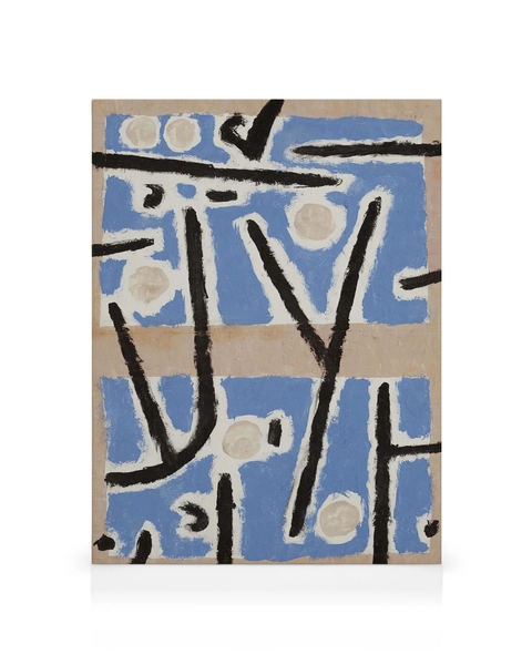 Paul Klee - Untitled Blue and Black Abstract Canvas print 30x40 cm